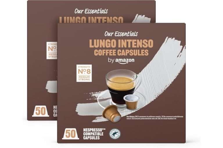 Lee más sobre el artículo Análisis Brutal + Comparativa by Amazon Cápsulas de Café Lungo Intenso de Plástico Compatibles con Nespresso, Tostado Medio, 100 Unidades (2 Paquetes de 50