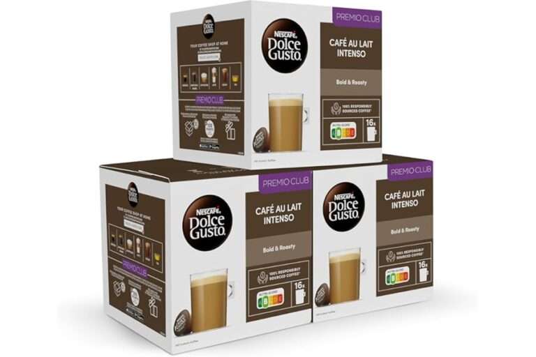 Lee más sobre el artículo Análisis Brutal + Comparativa NESCAFÉ Dolce Gusto Café con Leche intenso – Cápsulas de Café, 48 Cápsulas (3 x 16) – Intensidad 9 – Originales para cafetera