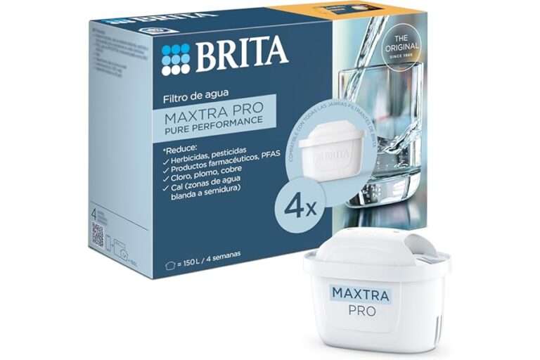 Lee más sobre el artículo Análisis Brutal + Comparativa BRITA Cartucho Filtrante de Agua MAXTRA PRO Pure Performance (All-in-1) Pack 4 | Recambio original para todas las jarras BRIT