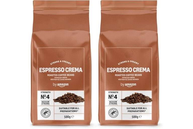 Lee más sobre el artículo Análisis Brutal + Comparativa by Amazon – Café en grano Natural Espresso crema, tueste claro,- Certificado Rainforest Alliance, 500 g (Paquete de 2)