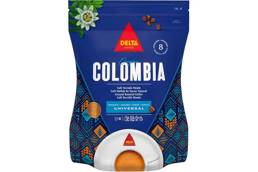 Análisis Brutal + Comparativa Delta Cafés Origen Colombia – Café Molido – Notas Suaves y Aterciopeladas con Leves Matices Cítricos – 220 g