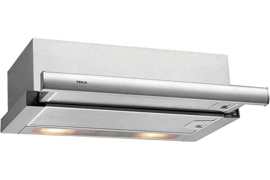 Análisis Brutal + Comparativa TEKA Campana Extractora Telescópica de 60 cm, Doble Turbina, 2 Velocidades, Acero Inoxidable, Instalación Recirculación, Mode